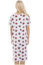 Light Blue Spandex Short Sleeve Nightdress, Image 4 of 5