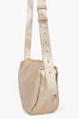 Gold Metallic Leather Half Moon Crossbody Bag, Image 2 of 2