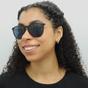 Brown Round Havana Dark Blue Erika 4171 Sunglasses, Image 3 of 3