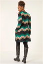 Green Zig Zag Side Button Dress, Image 3 of 5