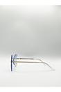 Blue Frameless Blue Butterfly Sunglasses, Image 4 of 6