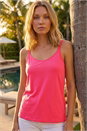 Pink Double Strap Stretch Vest Top, Image 2 of 4