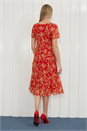 Gold Julianna Baroque Print Chiffon Dress, Image 2 of 4
