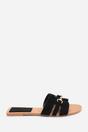 Black Dorina Embellished Slide On Sandals, Image 3 of 6