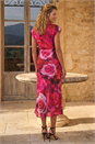 PINK Floral Print Twist Detail Dress, Image 3 of 4