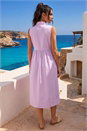 Lilac Collared Zip Front Midi Dress, Image 2 of 4
