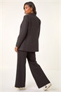 Aubergine Check Print Longline Blazer, Image 3 of 5