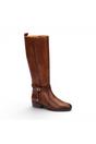 Brown Womens Leather Knee High Boots -W1U-9764, Image 4 of 6