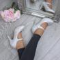 Silver AJVANI Silver High Heel Mary Jane Court Shoes, Image 5 of 6