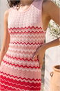 Red Dusk Zig Zag Knitted Midi Dress, Image 4 of 4