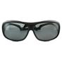 Black Polaroid Black Suncovers Wrap Black Grey Polarized Sunglasses, Image 1 of 4
