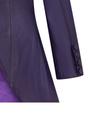 Plum Goth Full Length Victorian Leather Coat, Image 6 of 6