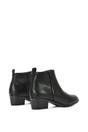 Black 'Melodie' Zip Up Cowboy Ankle Boots With Low Block Heel, Image 4 of 6