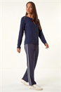 Navy  Petite Button Cable Knit Jumper, Image 2 of 5