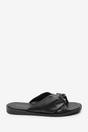 Black Brooklyne Twist Open Toe Slide On Sandals, Image 2 of 6