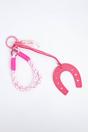 Pink Lucky Horseshoe Clip On Bag Charm, Image 3 of 3