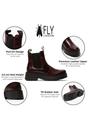 Red Womens Soft Chelsea Ankle Boots-MEDI789, Image 3 of 5