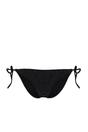 Black WOVCOR Black Glitter Tie Side Regular Waist Bikini Bottom with Adjustable Fit, Image 2 of 4