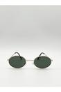 Gold Retro Round Sunglasses, Image 1 of 5