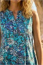 Blue Abstract Burnout Print Vest Top, Image 4 of 4