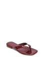 Burgundy 'Rio' Thong Strap Slip On  Flip Flop Square Toe Slide, Image 2 of 5