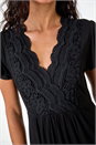 Black Dusk Lace A-Line Dress, Image 5 of 5