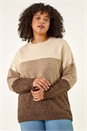 Stone Curve Ombre Stripe Knit Jumper, Image 2 of 7