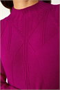 MAGENTA V Stitch High Neck Knitted Dress, Image 5 of 5