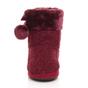 Burgundy AJVANI Burgundy Knitted Glitter Ankle Boot Slippers, Image 5 of 5