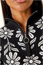 Black Floral Zip Front Jumper, Image 5 of 5