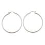 Silver Sterling Silver Large 50mm Sleeper Creole-Hinged Hoop Earrings, Image 1 of 2
