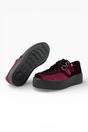 Burgundy TUK Footwear Burgundy Viva High Creeper Goth Shoes - AV8463, Image 5 of 7