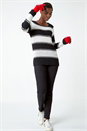 Red One Size Stretch Knit Gloves, Image 4 of 5