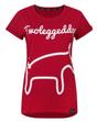 Red Two Legged Dog Logo Women's T-Shirt, Image 1 of 1