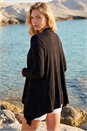 Black Waterfall Front Jersey Cardigan, Image 2 of 4