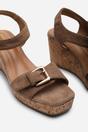 Camel Where's That From Camel Olivine Double Strap Platform Wedge, Image 5 of 6