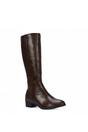 Brown XY LONDON Brown ‘Anne’ Knee High Boots with Low Block Heel, Image 2 of 6