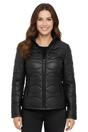 Black Infinity Leather Black Puffer Quilted Bomber Leather Jacket, Image 7 of 7
