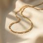 Gold 18ct Gold Plated Figaro Chain Necklace, Image 1 of 4