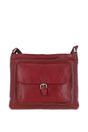 Red Real Leather Vintage Medium Shoulder Bag, Image 1 of 4
