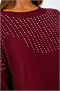 Wine Embellished Stretch Top, Image 5 of 5