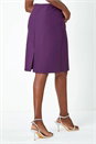 Plum Pull On Stretch Pencil Skirt, Image 3 of 5