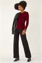 Red Leopard Ruffle Trim Jumper, Image 1 of 5