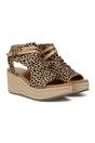 Brown Womens "Lacey-C-Rope" Wedge Sandals, Image 2 of 6