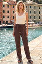 Chocolate Air Flow Wide Leg Trouser, Image 1 of 4