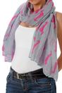 Grey Sausage Dog Dachshund Lightweight Scarf, Image 1 of 2