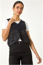Black Tassel Faux Fur Gilet, Image 4 of 5