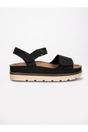 Black iKrush Black Isla Platform Velcro Sandal, Image 6 of 6