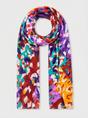 Multi Leopard Print Lightweight Cotton Scarf Pink, Image 2 of 4