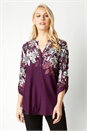 Plum Floral Border Shirt, Image 2 of 4